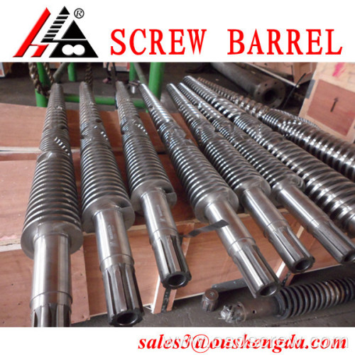 Conical twin screw barrel for pvc pipe extrusion